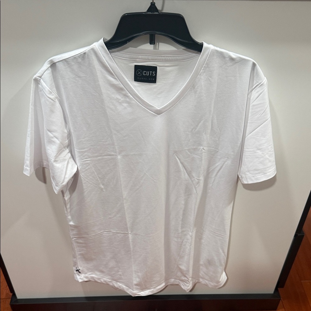 Cuts Clothing White V-Neck Tee